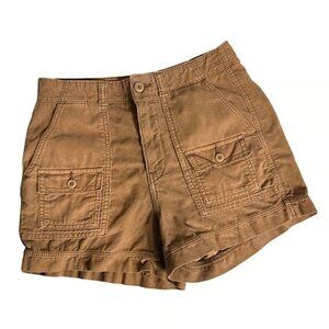 American Eagle Shorts Womens 2 Tan Cotton Utility High Rise Casual
